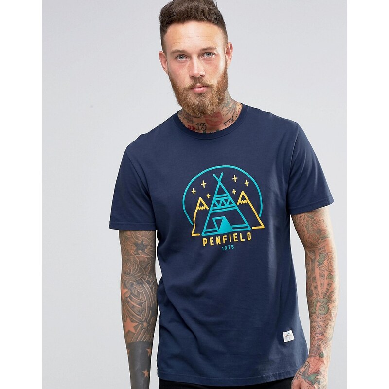 Penfield - Wigwam - T-shirt avec logo - Bleu marine
