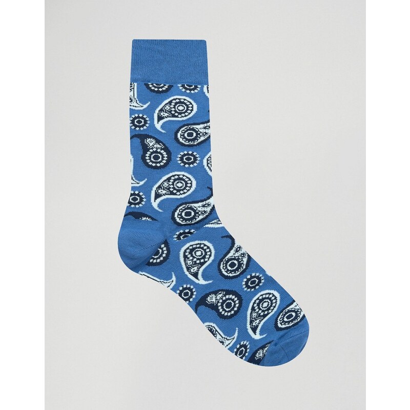 Happy Socks - Chaussettes à motif cachemire - Bleu - Bleu
