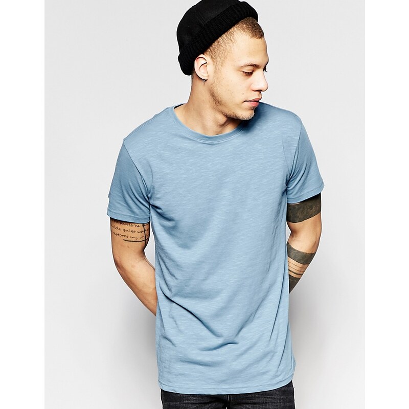Weekday - T-shirt effet flammé - Bleu clair - Bleu