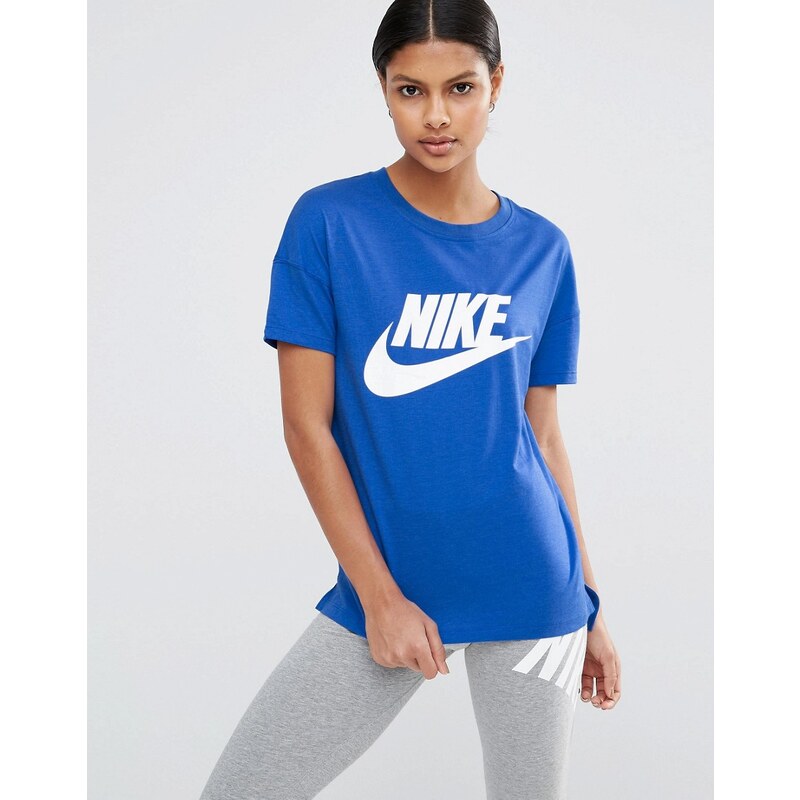 Nike - Signal - T-shirt à manches courtes avec grand logo - Bleu