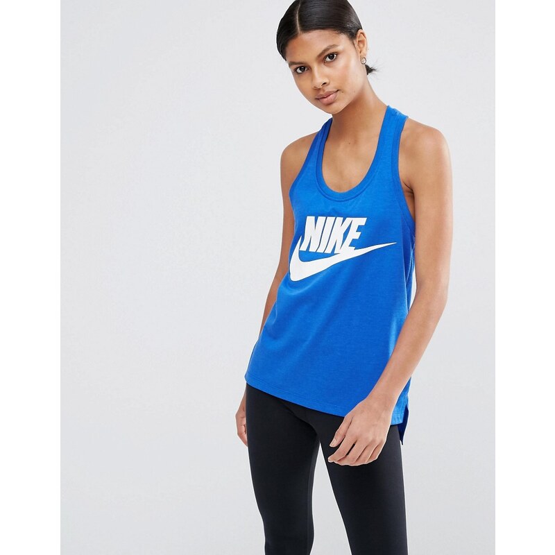 Nike - Signal - Débardeur à dos nageur - Bleu