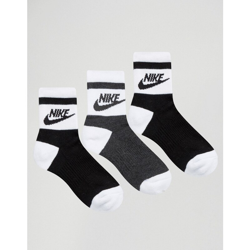 Nike - Lot de 3 paires de chaussettes unies - Multi