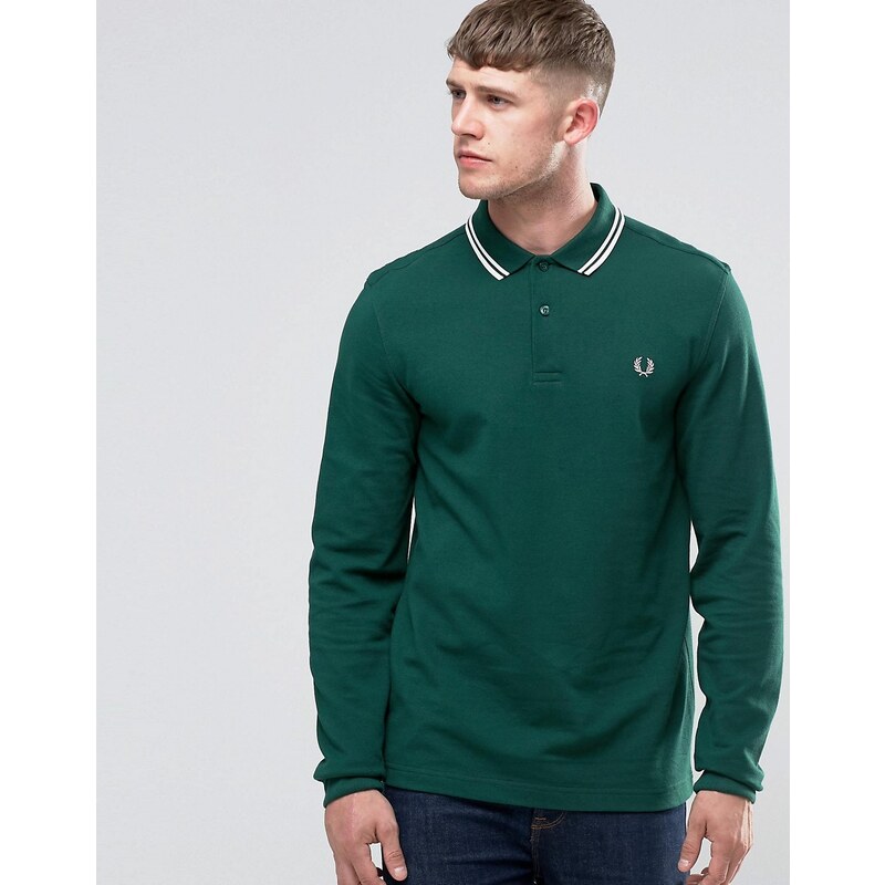 Fred Perry - Polo à manches longues - Lierre - Vert