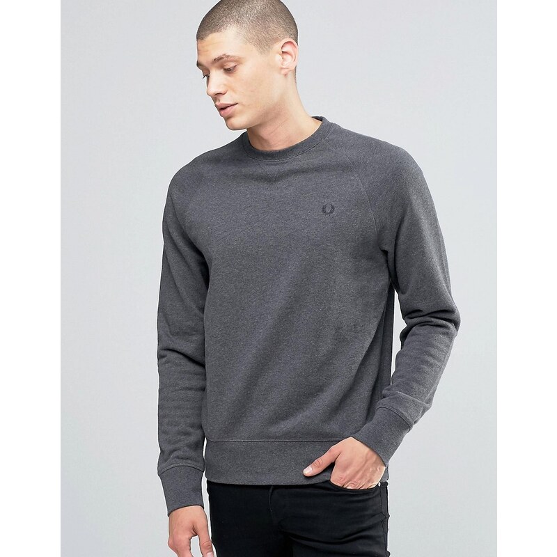Fred Perry - Sweat à manches raglan - Anthracite chiné - Gris