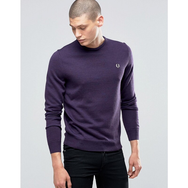 Fred Perry - Pull ras du cou - Cassis chiné - Violet