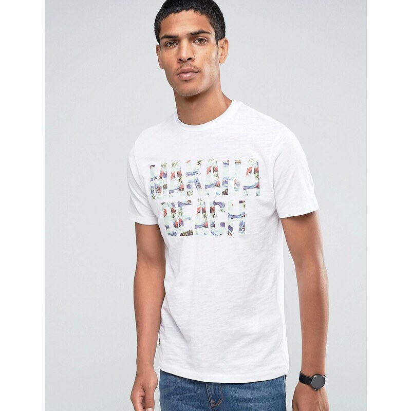 Celio - Summer Vibe - T-shirt ras de cou imprimé - Blanc