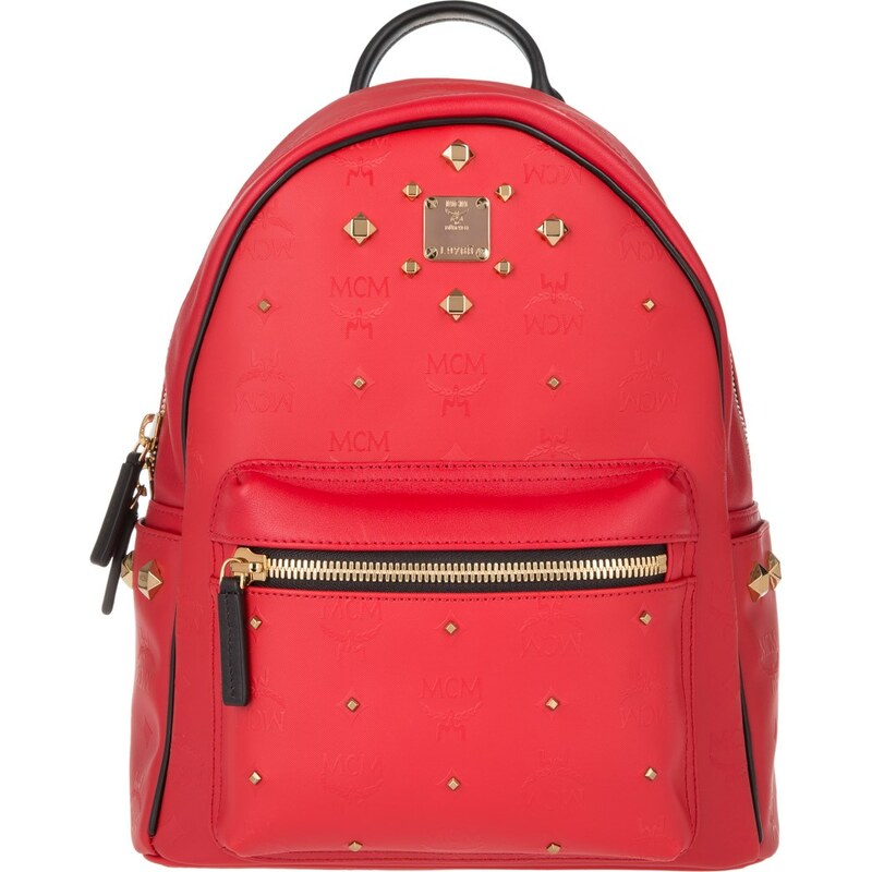 MCM Sacs à Bandoulière, Stark Odeon Backpack Small Ruby Red en rouge