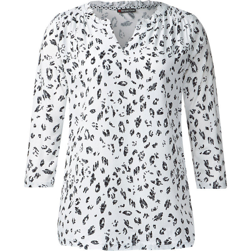 Street One - T-shirt léopard Gertrud - blanc