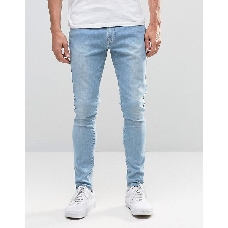 Brooklyn Supply Co - Jean avec poche et bords bruts - Délavage clair Cast - Bleu