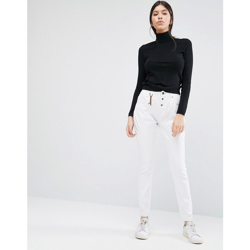 Vero Moda - Antifit - Pantalon skinny L34 - Blanc - Blanc