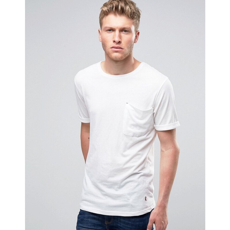 Ringspun - T-Shirt à poche ample - Blanc