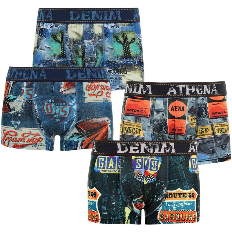 Athena Lot de 4 boxers - multicolore