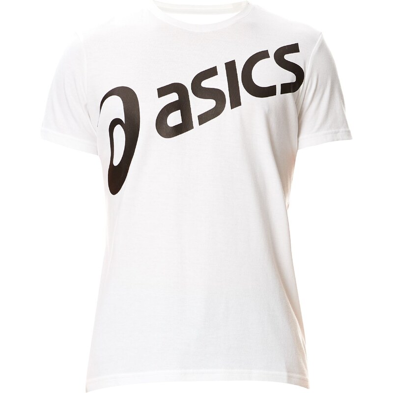 Asics LOGO SS TOP - T-shirt en coton mélangé - blanc