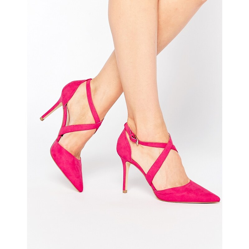 Carvela - Kross - Chaussures pointues à talon et brides croisées - Rose