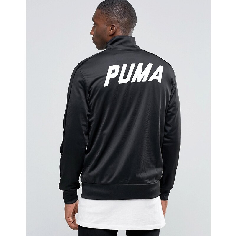 Puma - Veste de survêtement avec bordure en velours - Noir - Noir