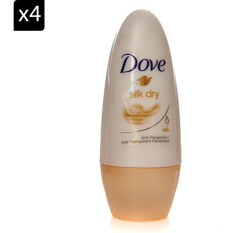 Dove Lot de 4 déodorants Silk dry - 50 ml