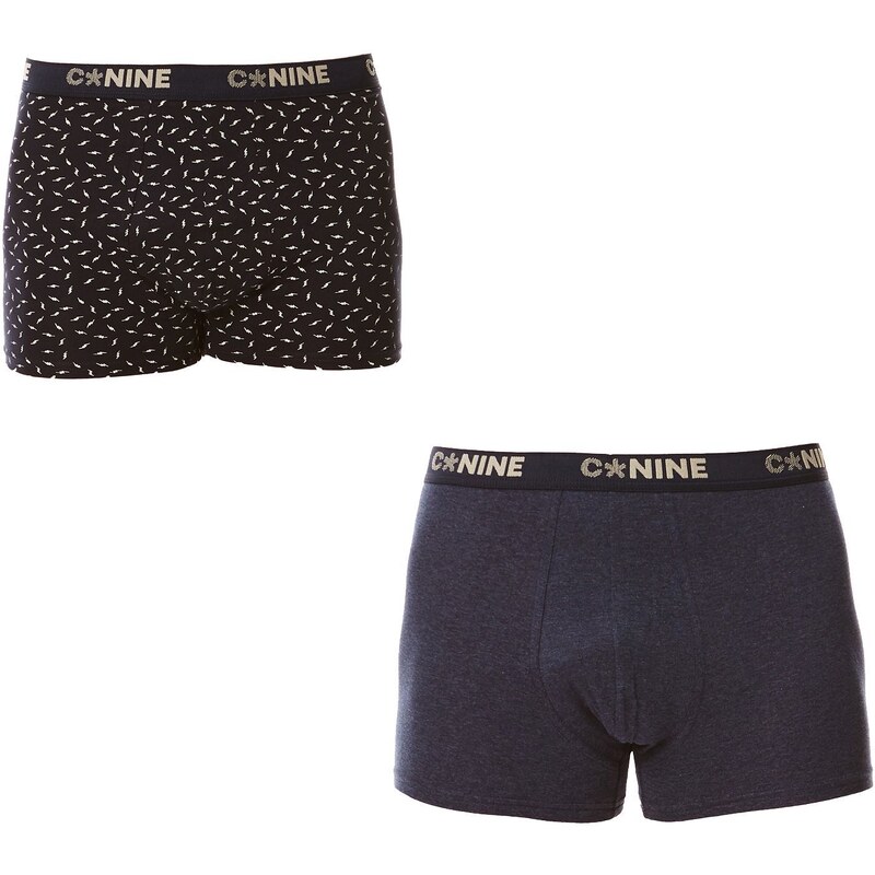 Celio Cnine2F - Lot de 2 boxers en coton mélangé - bleu marine