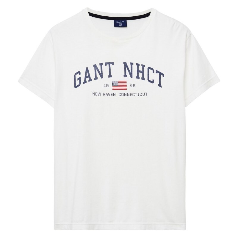 GANT T-shirt Nhct à Manches Courtes - Eggshell