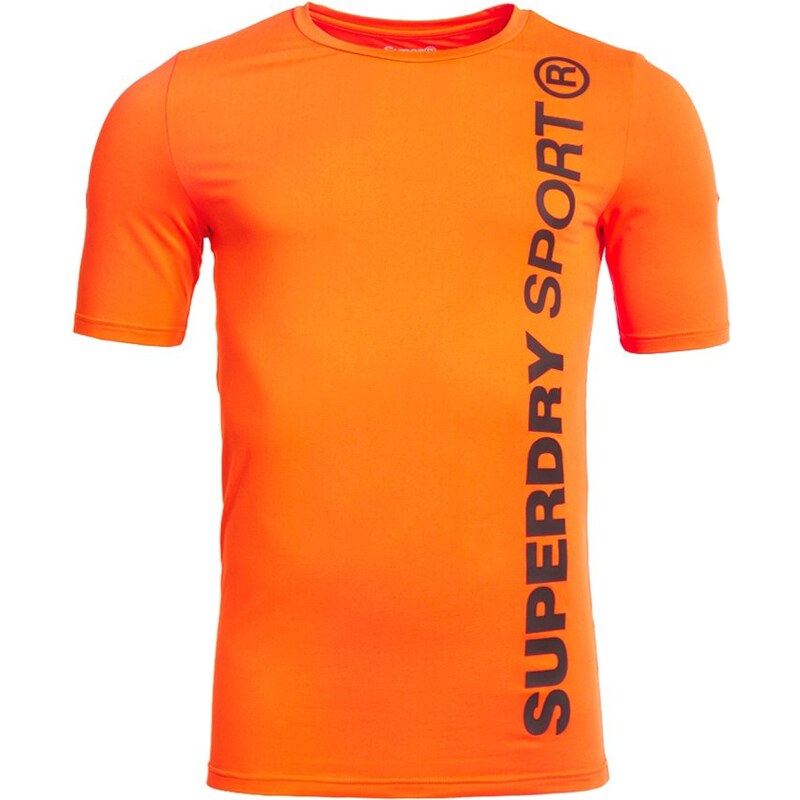 Superdry RUNNER Tshirt de sport orange fluo