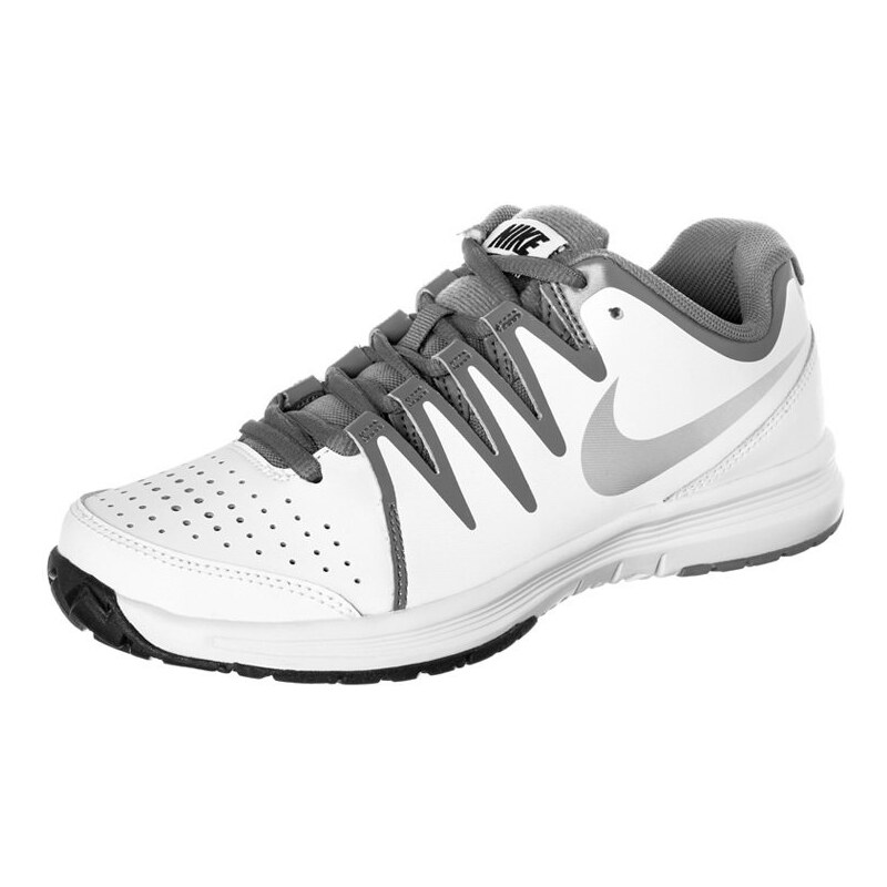Nike Performance VAPOR COURT Chaussures de tennis sur terre battue white/black/metallic silver