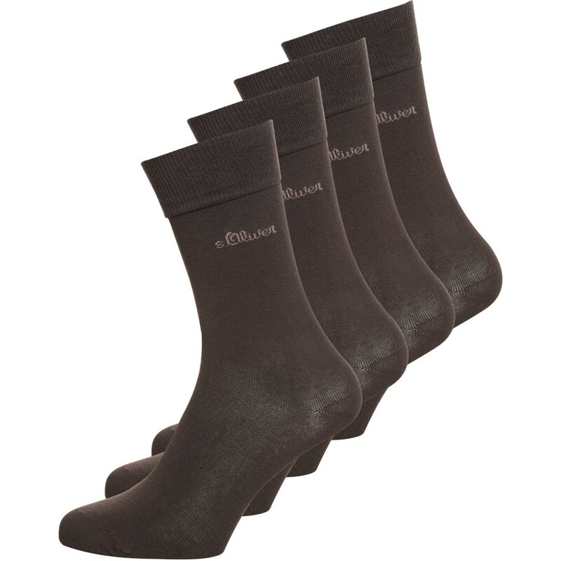s.Oliver 4 PACK Chaussettes dark brown