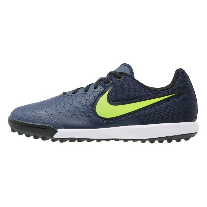 Nike Performance MAGISTAX PRO TF Chaussures de foot multicrampons midnight navy/volt/light brown/white/black