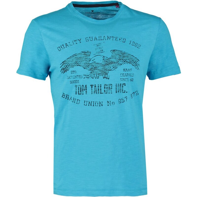 TOM TAILOR REGULAR FIT Tshirt imprimé coastal blue