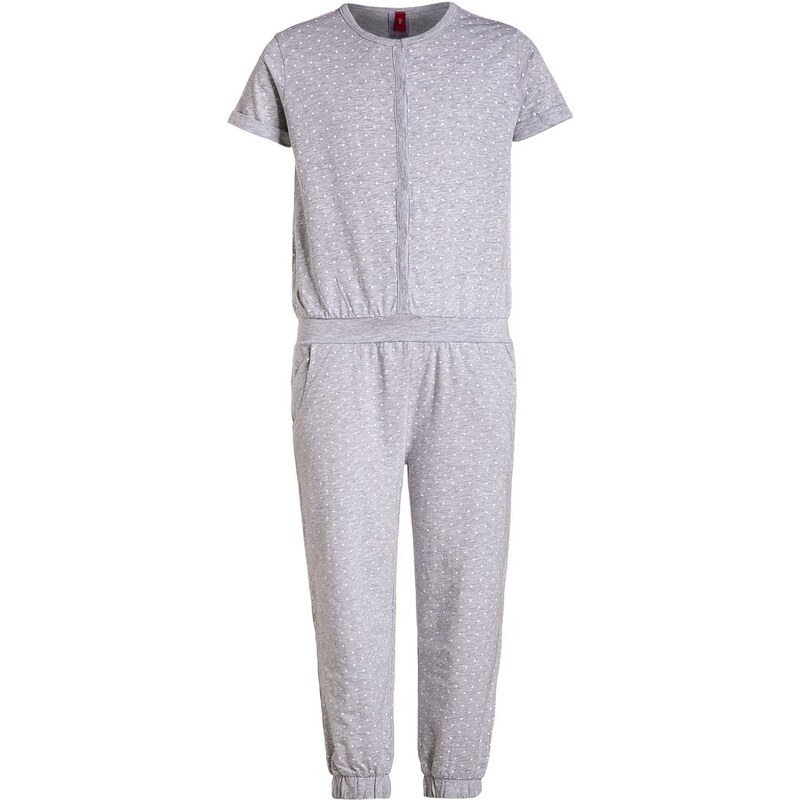 s.Oliver Pyjama grau melange/weiß