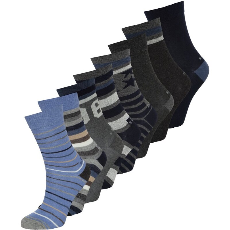 s.Oliver 8 PACK Chaussettes anthracite