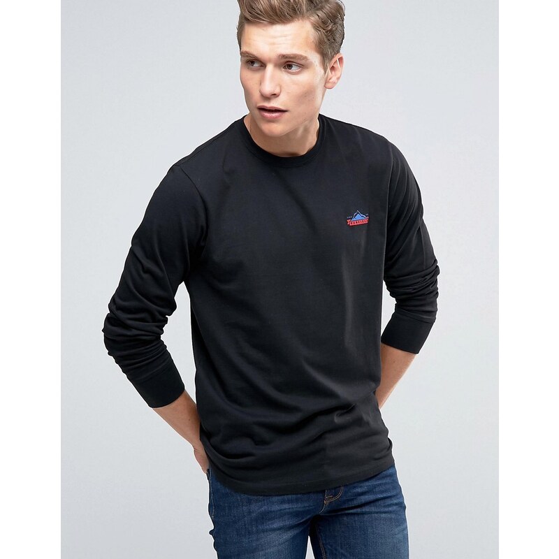 Penfield - T-shirt à manches longues avec logo montagne exclusivité ASOS - Noir - Noir