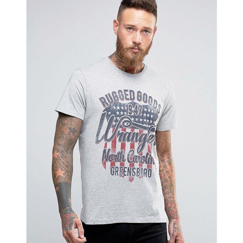 Wrangler - Americana - T-shirt - Gris