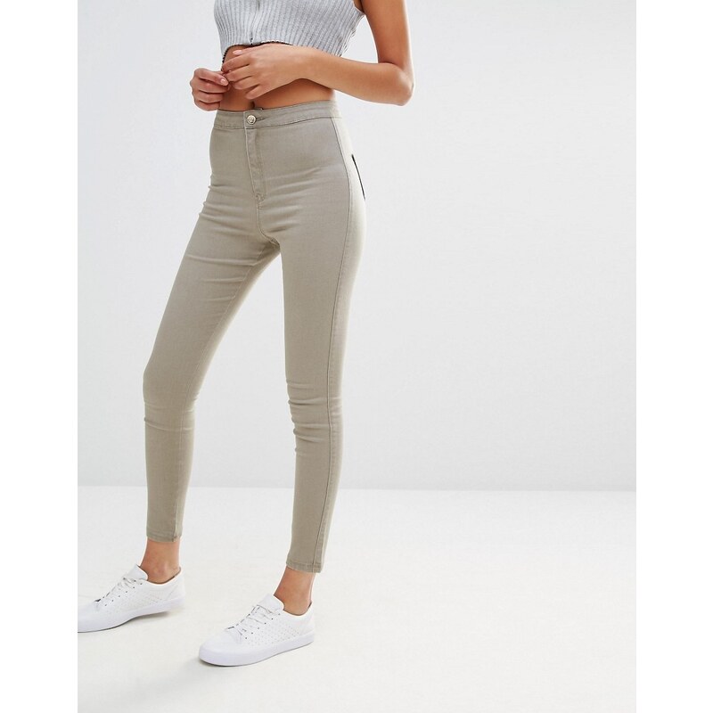 Missguided - Vice - Jean skinny taille haute - Vert