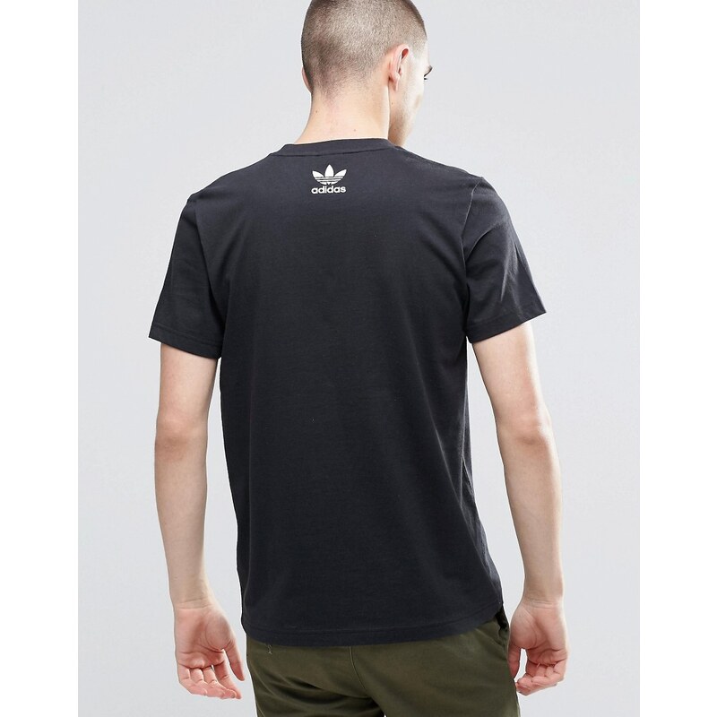 adidas Originals - BLK/WVN - T-shirt avec logo dans le dos - Noir BQ3545 - Noir