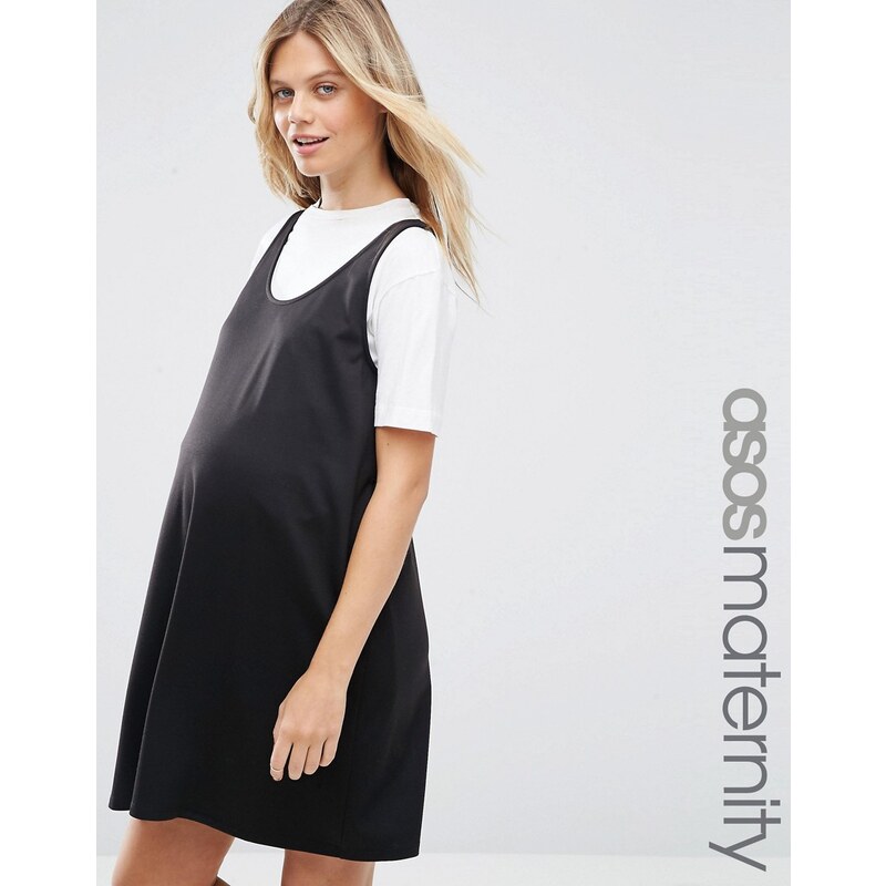 ASOS Maternity - Robe chasuble - Noir