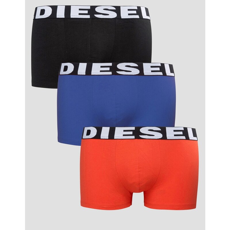 Diesel - Lot de 3 boxers avec logo à la taille - Multi