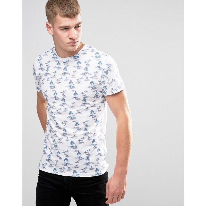 Threadbare - T-shirt à imprimé hutte de plage - Bleu