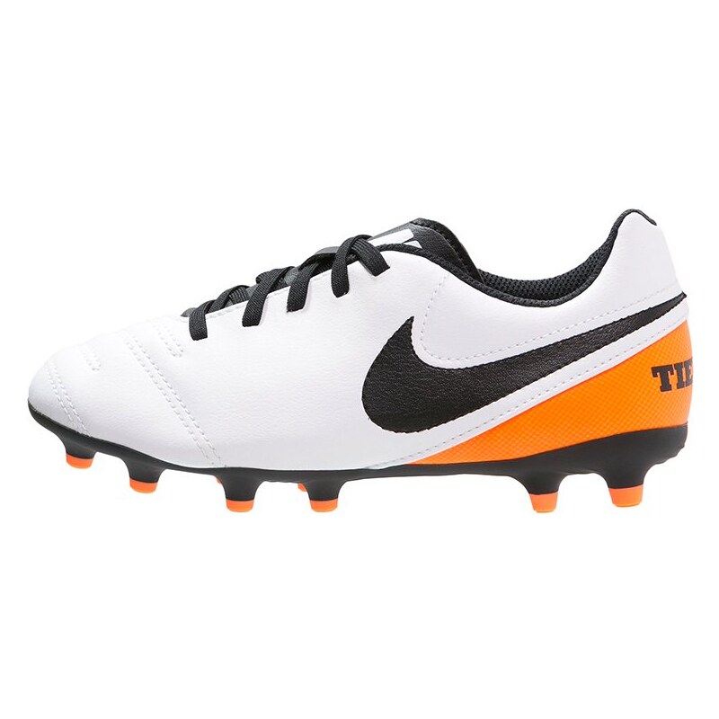 Nike Performance TIEMPO RIO III FG Chaussures de foot à crampons white/black/total orange