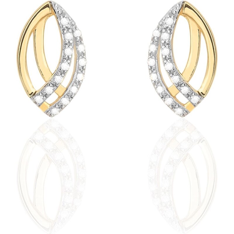 Boucles d'oreilles en or ornées de diamants Arielie Histoire d'Or