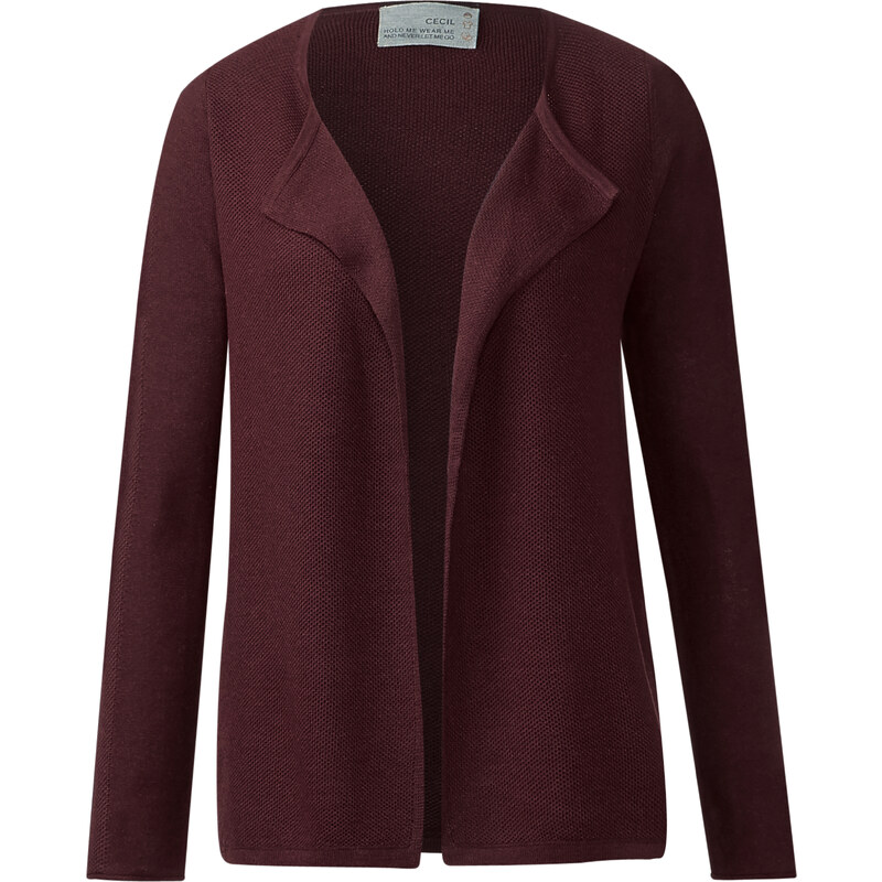 Cecil - Cardigan ouvert Clara - maroon red melange