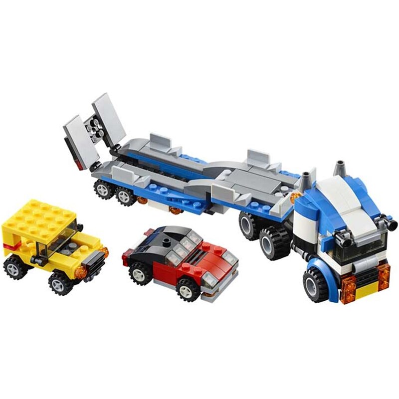 LEGO Ensemble camion porteur et voitures - multicolore