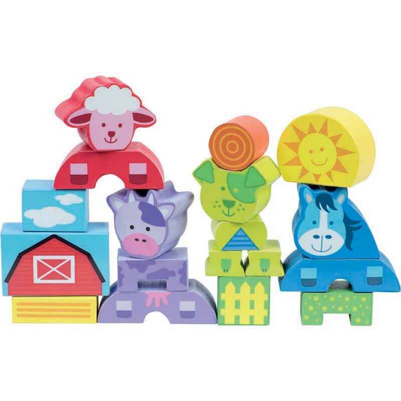 First Learning Animaux - Blocs en bois - multicolore