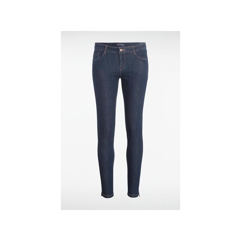 Jeans femme slim SOFIA used 7/8 Bleu Coton - Femme Taille 42 - Bonobo