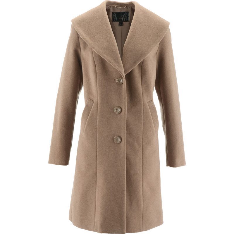 bpc selection premium Manteau en laine marron manches longues femme - bonprix