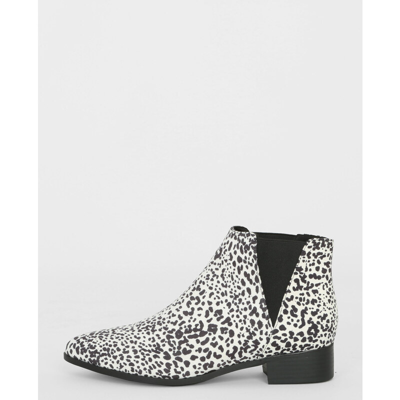 Boots pointues léopard Femme - Couleur blanc - Taille 40 -PIMKIE- LA MODE FEMME