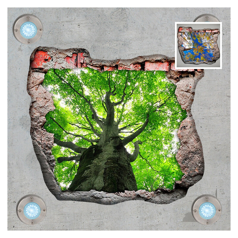 Lesara Sticker mural 3D pour la plafond motif arbre