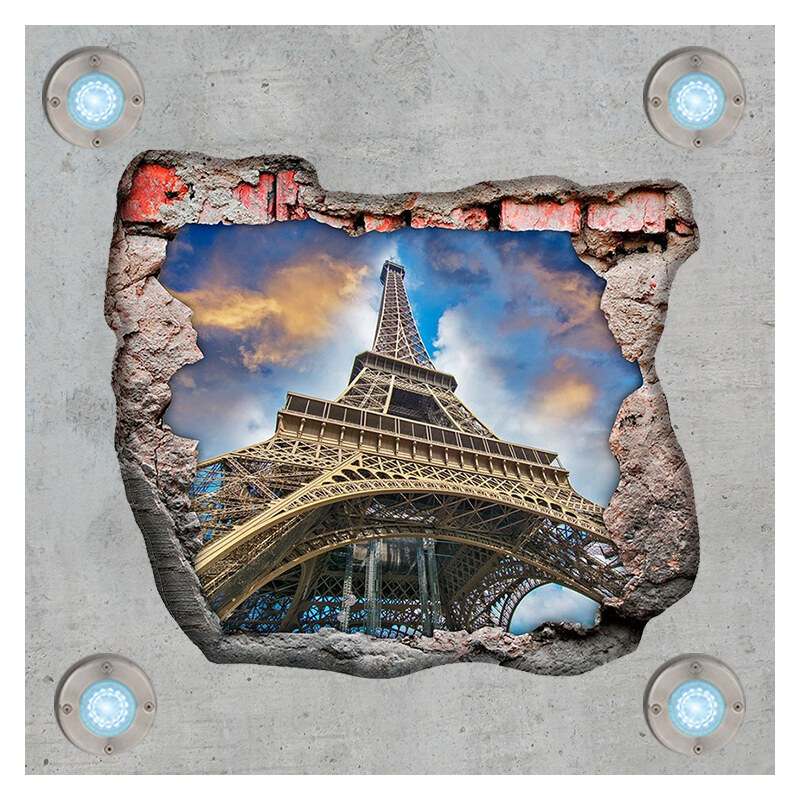 Lesara Sticker mural 3D pour la plafond motif Tour Eiffel