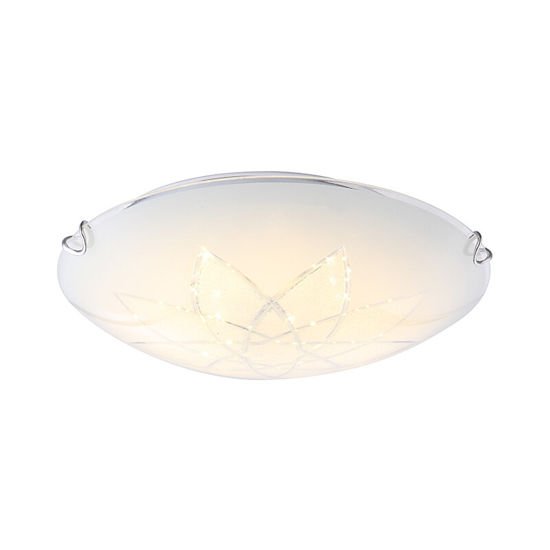 Lesara Plafonnier LED avec abat-jour en verre opale