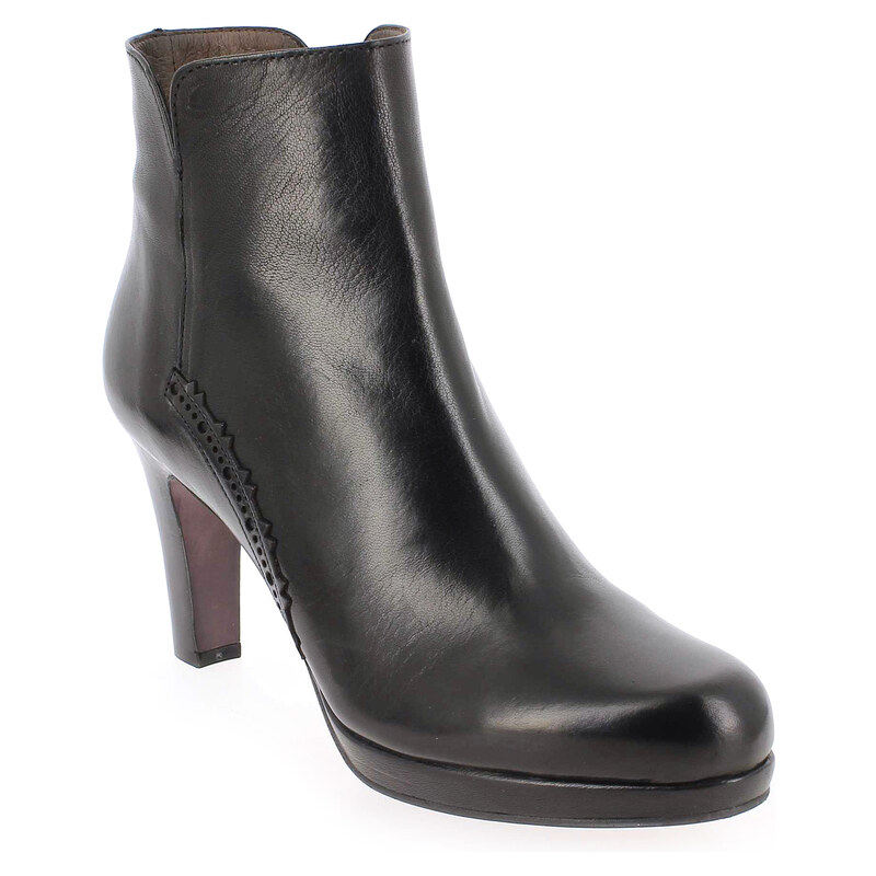 Boots Rosemetal J1216C Noir pour Femme en Cuir - Promo