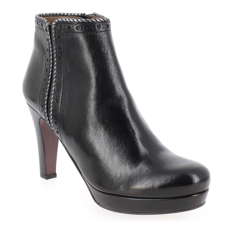 Boots Rosemetal I0942C Noir pour Femme en Cuir - Promo