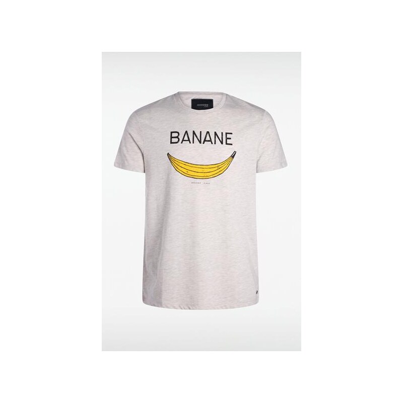 T-shirt homme motif banane Blanc Coton - Homme Taille S - Bonobo
